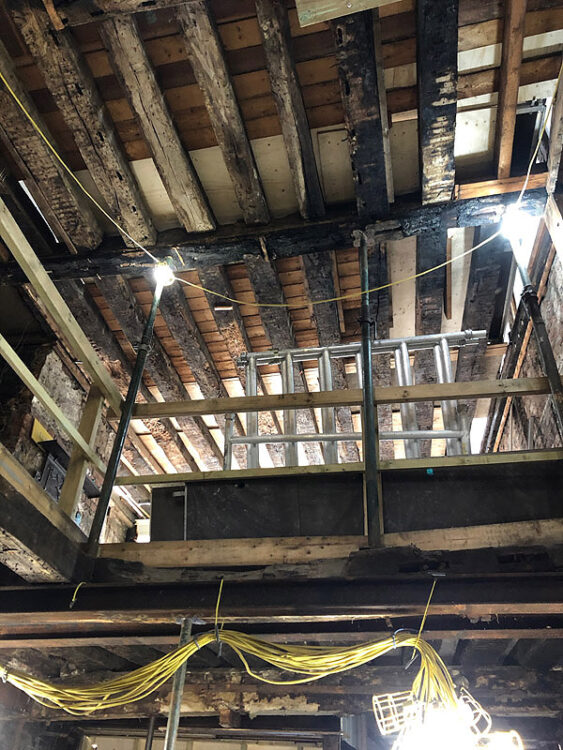 Massive medieval joists between FF and SF